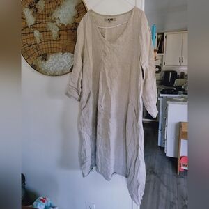 Flax Natural 100% Linen Dress